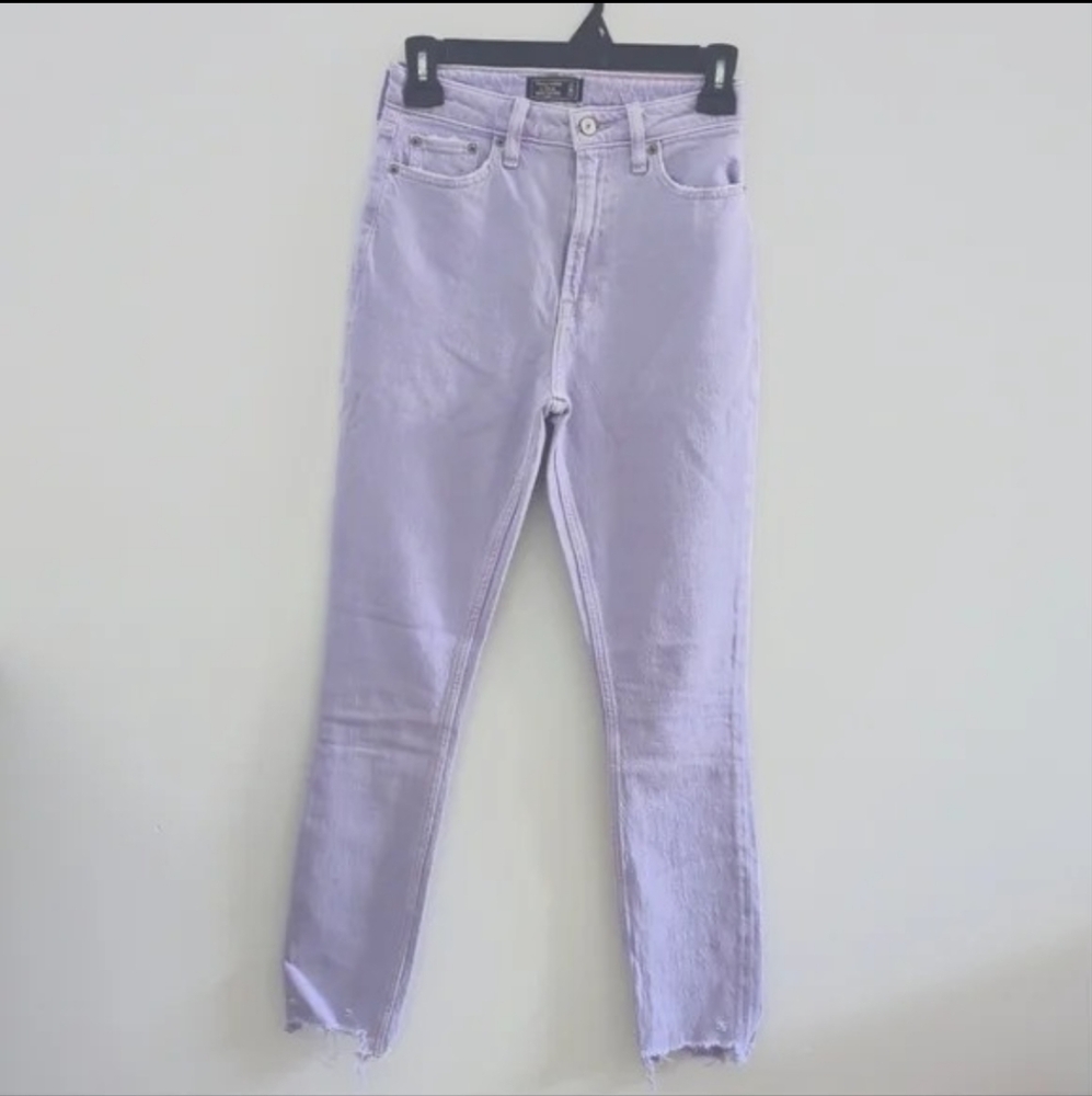ABERCROMBIE & FITCH | Light Lavender Simone High Rise Slim Jeans Size 24